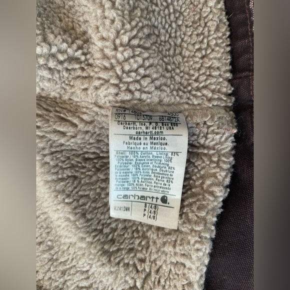 Carhartt women’s Sherpa lined washed duck jacket - size small (4-6) - Picture 9 of 12